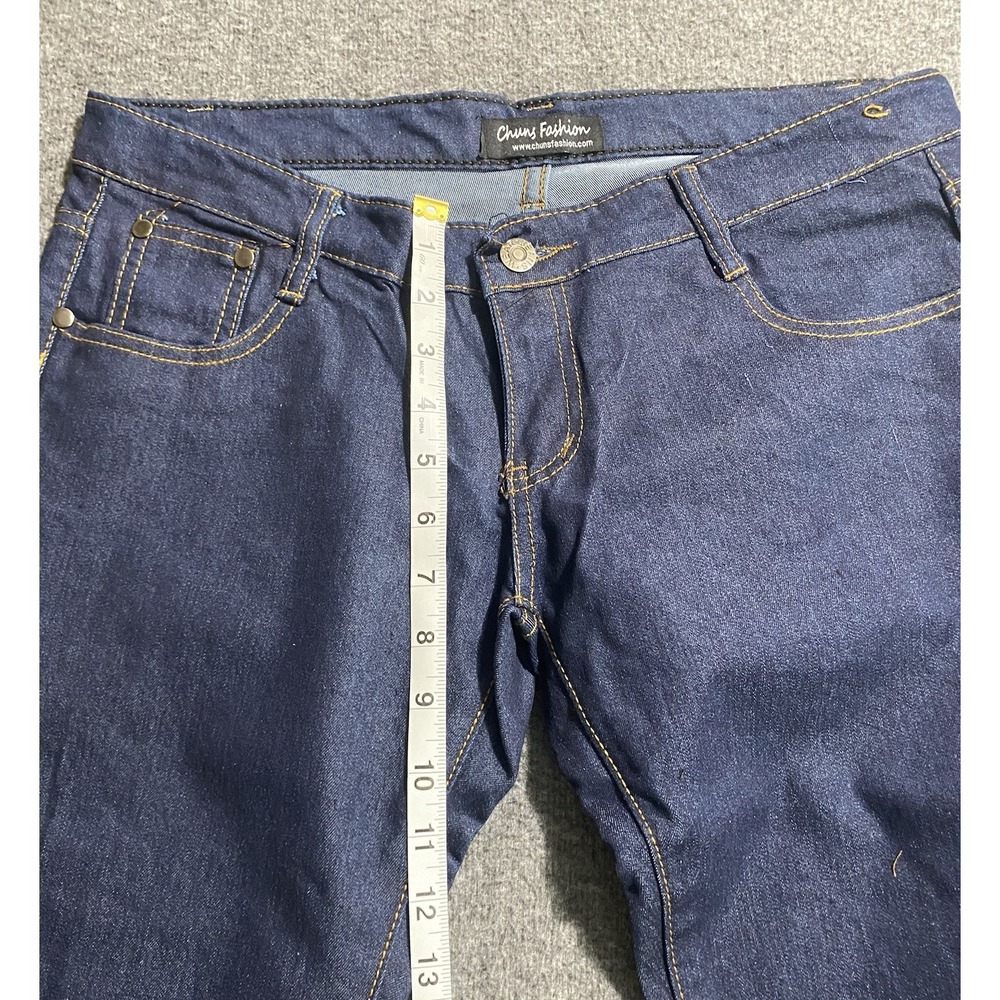 CHUNS FASHION DARK WASH BLUE DENIM SKINNY JEANS SIZE 32 - Picture 5 of 9